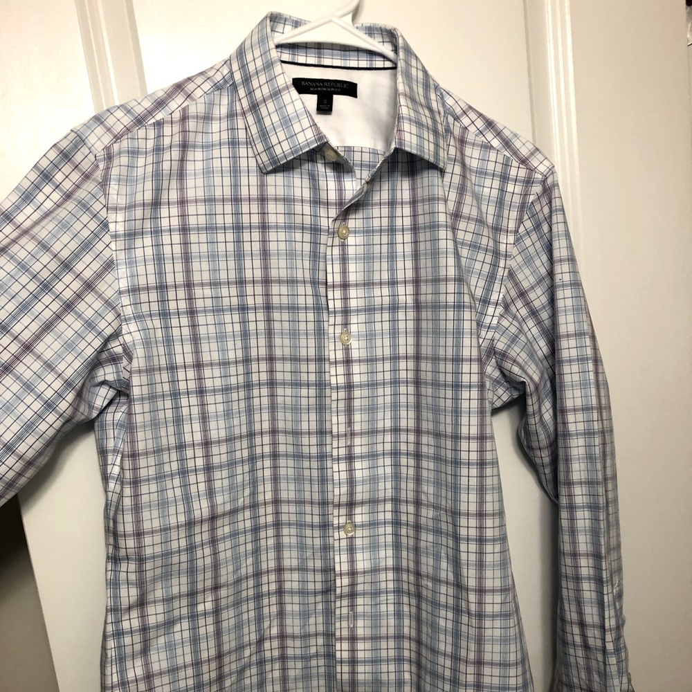 Banana Republic Non-iron Slim Fit Long Sleeve Button Down, Size Small